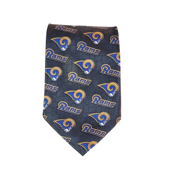 St. Louis Rams Diagonal Logo Team NFL Vintage 2000 Y2K Men's Tie - Picture 11 of 11